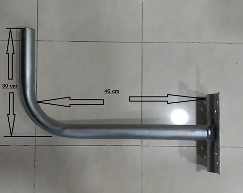 Supporto muro zincato curvo - zincato,