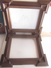 43165 coppia cornici marroni epoca fondazione 23x27 cm angoli interni staccati bestos