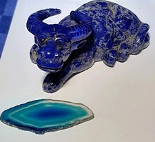 Bufalo d'acqua In Lapislazzuli + Agata Gemma Minerale