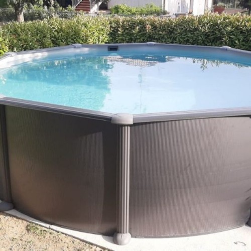 Liner grigio per piscina ovale - piscina,