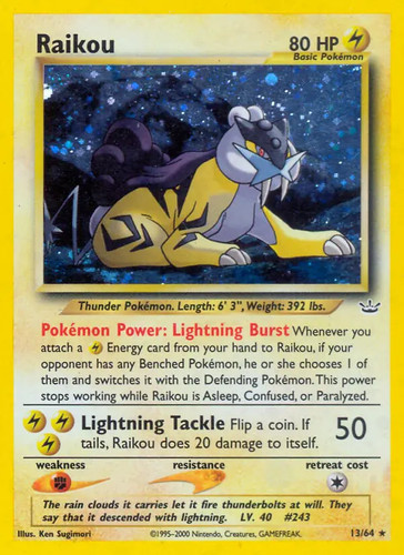 Raikou pokemon neo - raikou,