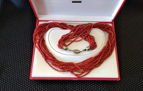 Antica collana corallo rosso - collana,