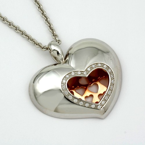 Grande ciondolo cuore argento - ciondolo,