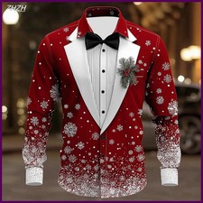2025 Camicia Uomo Natale