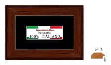 Cornice classica in legno noce rustica passepartout nera per poster stampe