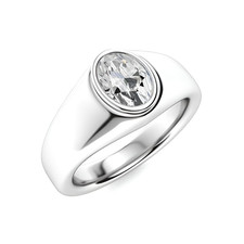 Anello da uomo in oro bianco
