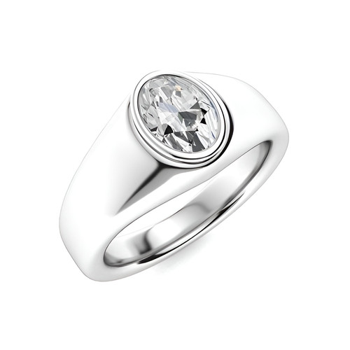 Anello uomo oro - anello, bianco