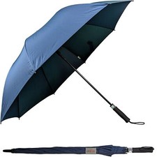 Ombrello Automatico Blu Scuro Grande con Impugnatura Ergonomica Dritta 8 Stecche