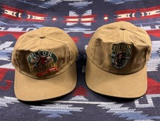 2 Vintage Filson Tin Cloth Gold Panner 1997 100° Anniversario Strapback Cap Made in USA