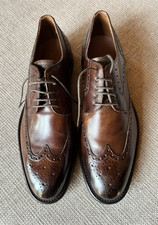 Scarpe uomo Campanile Hand Made in Italy Business taglia 45.5 UK 11.5 marroni come nuove