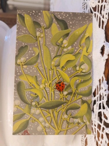 Cartolina buon anno coccinella - buon,