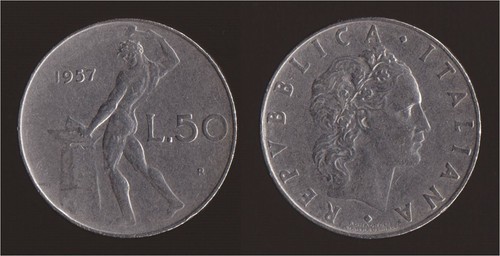 Lire 1957 vulcano italia - 1957,