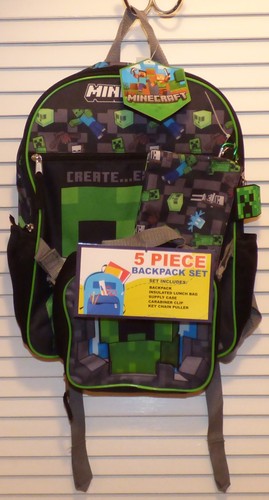 Minecraft set zaino - 5, pezzi