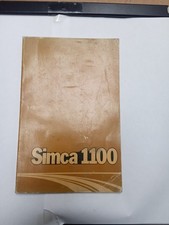Manuale d' uso e manutenzione SIMCA CHRYSLER 1100 in lingua italiana