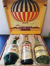 3 BOTTIGLIE LIQUORE IN CASSETTA CANONIER MONTENEGRO BERGIA COLLEZIONE VINTAGE