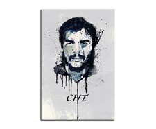 Quadro 60x90 cm Che Guevara arte acquerello su tela già incorniciato originale