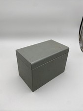 Vintage grey Tin Metal Hinged