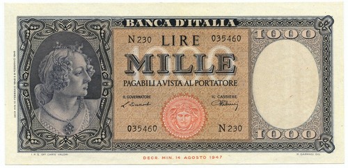 1000 lire italia ornata - italia,