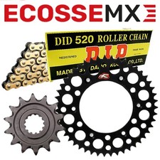 Kit Pignone Renthal Nero Catena G/B Oro Kawasaki KX250 87-08 DID Motocross 