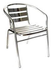 Poltrona sedia in alluminio