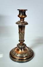 Candelabro Portacandele in argento di Sheffield e ottone - Lavorato come da foto