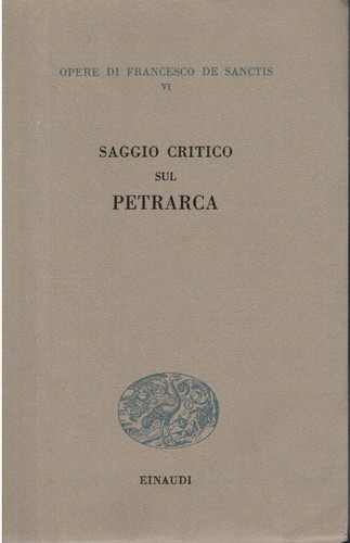 Saggio critico sul petrarca - saggio,