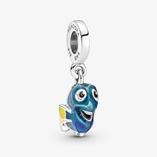 Charm Pandora Pixar Dory Pendente 792025C01 Charm Smalto Argento Pesce Blu