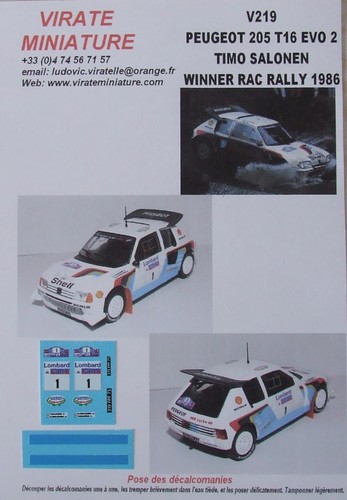 V219 peugeot 205 - v219,