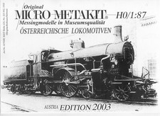 catalogo MICRO METAKIT 2003 ÖSTERREICHISCHE HO 1/87 Messing FOTOCOPY       D  aa
