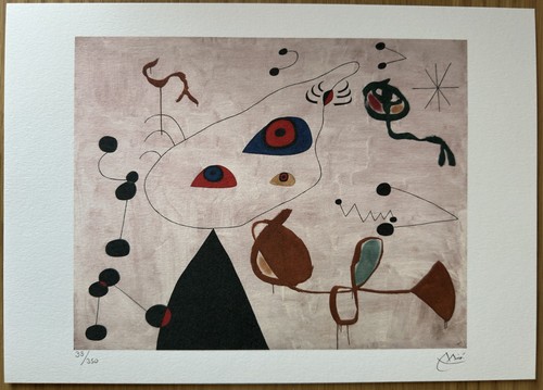 Joan miro litografia - miro, 'femme