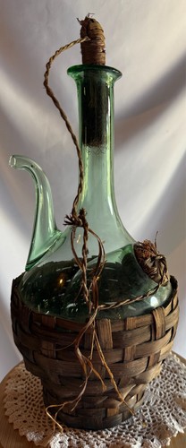 Decanter vino vetro verde - decanter, in