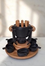 Bodum Designer R Nissen Set Fonduta Ghisa e Legno