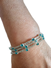 bracciale donna elegante a fascia con strass