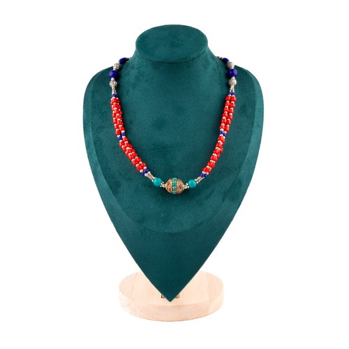 Collana tibetana corallo - collana, tibetana,