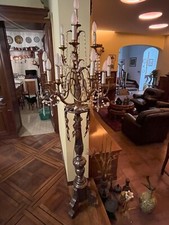 Candelabri elettrici da terra in ottone
