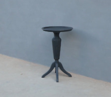 Tavolino tondo d'appoggio laccato Shabby Chic, '900 - diam.48 cm!