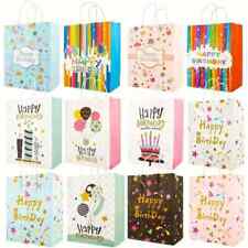 Sacchetti di buon compleanno di medie dimensioni, sacchetti regalo per feste, bambini e adulti (27*11*21)