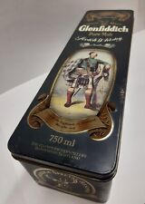 SCATOLA DI LATTA vintage GLENFIDDICH SCOTCH WHISKY ORIGINAL 1960 TIN BOX EMPTY 