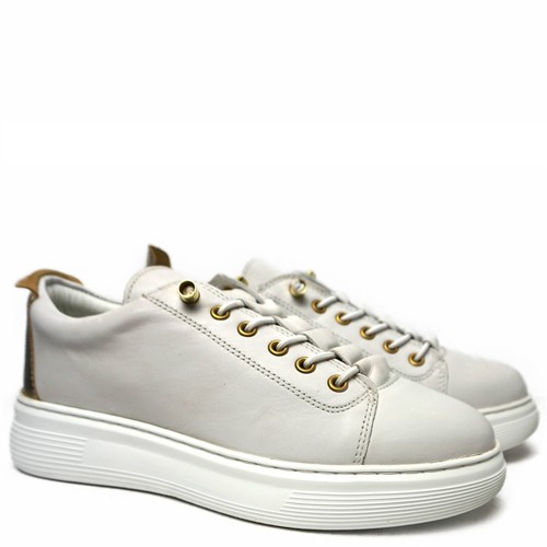 Rame sneakers donna pelle - rame,
