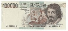 100000 LIRE CARAVAGGIO I°