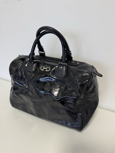 Borsa bauletto ferragamo nera - borsa,