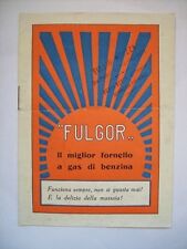 LIBRETTO FULGOR IL MIGLIOR FORNELLO A GAS DI BENZINA ( m14-1 )