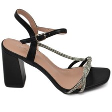 Sandalo donna ecopelle nera