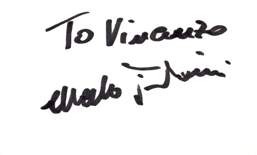 Scheda 3x5 autografata