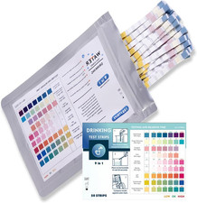 50 Pcs 16 in 1 Test Acqua Potabile, Kit Analisi Acqua, Test Durezza Acqua, Ph Te