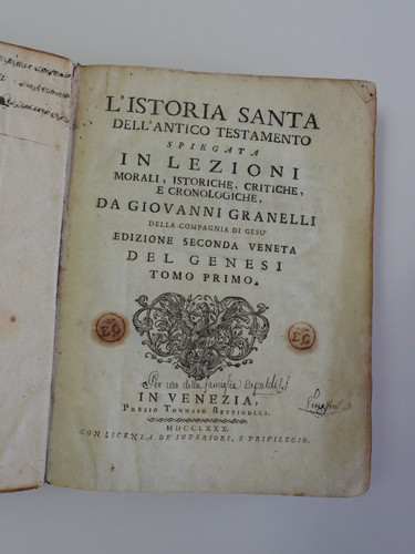Granelli istoria santa - granelli, l'istoria