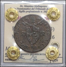 Stato Pontificio BOLOGNA Papa Pio VII Mezzo baiocco 1816 Moneta stati preunitari