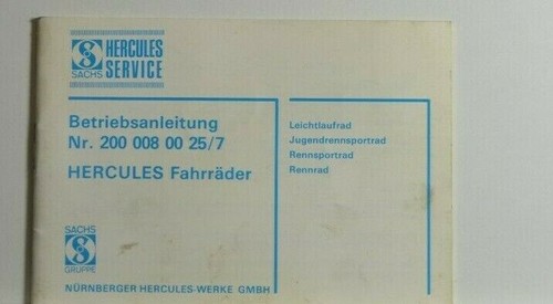 Sachs hercules manuale uso - hercules, e