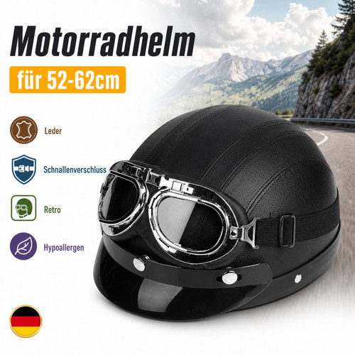 Casco mezza guscio retrò - casco,