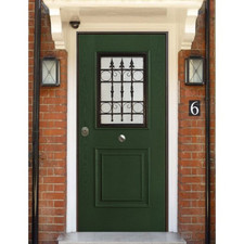 Porta Blindata verde con vetro